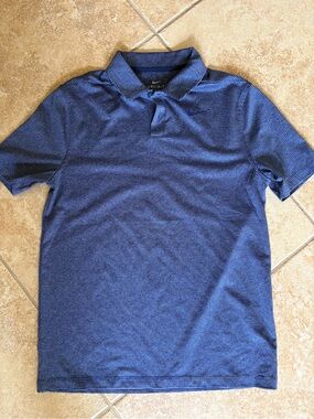Nike boy Blue Striped Polo Shirt large